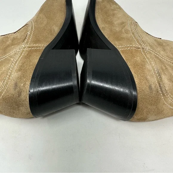 AllSaints Carlotta Western Suede Side Zip Ankle Boots Desert Sand Size 37, US 7 - Picture 7 of 13